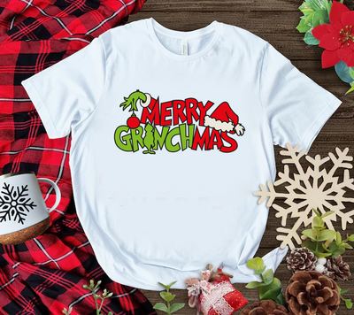 Playera Personalizada| Blanca| Navideña| Grinch 1