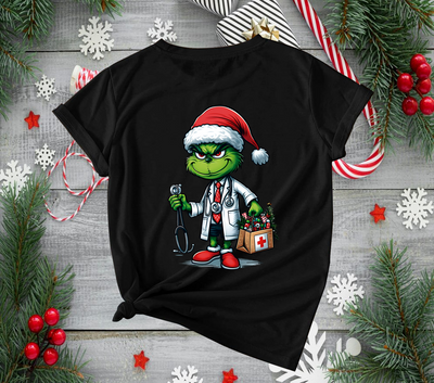 Playera Personalizada| Negra| Navideña| Grinch 2