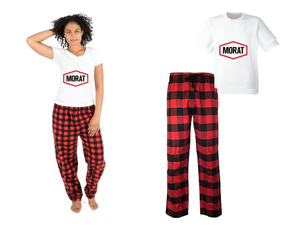Pijama de Morat | Rojo | cuadros | Manga Corta | Logo