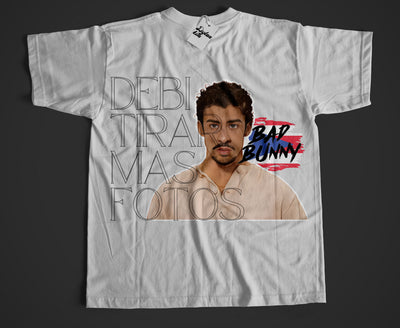Playera Blanca |Bad Bunny | Letras Grandes