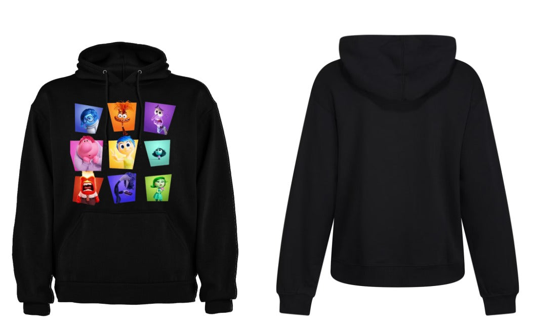 Sudadera INTENSAMENTE| Negro| PERSONAJES ANIMADOS PELÍCULA