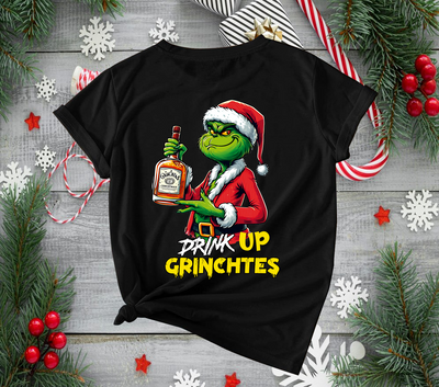 Playera Personalizada| Negra| Navideña| Grinch 3
