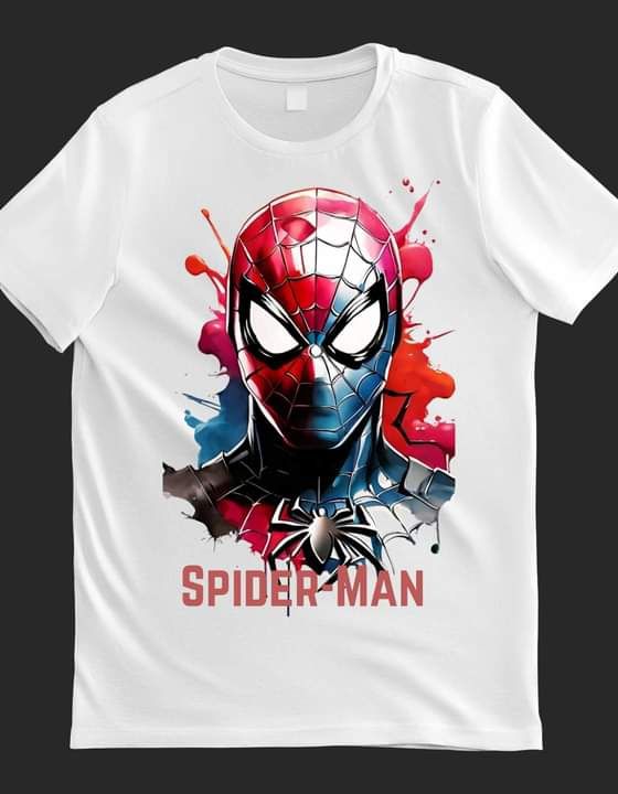 Playera | blanca| Hombre araña | spiderman | desging only