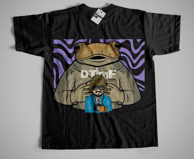 Playera Negra |Bad Bunny | Ondas moradas