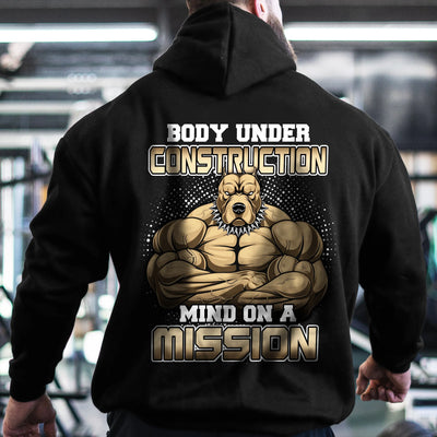 Sudadera negra | GYM | Body Under Construction Mind on a Mission