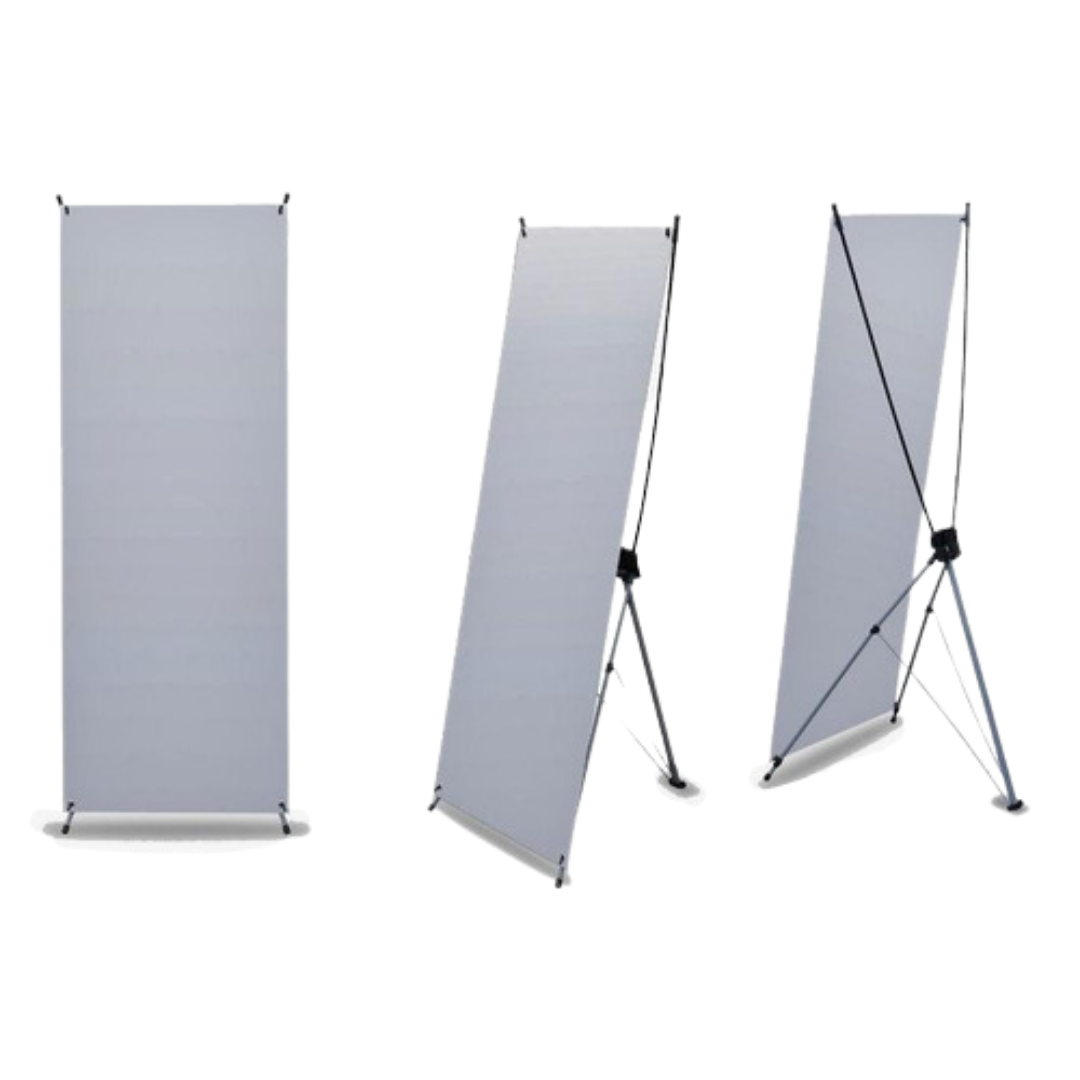 Display tipo X ajustable para eventos 80 cms x 180 cms