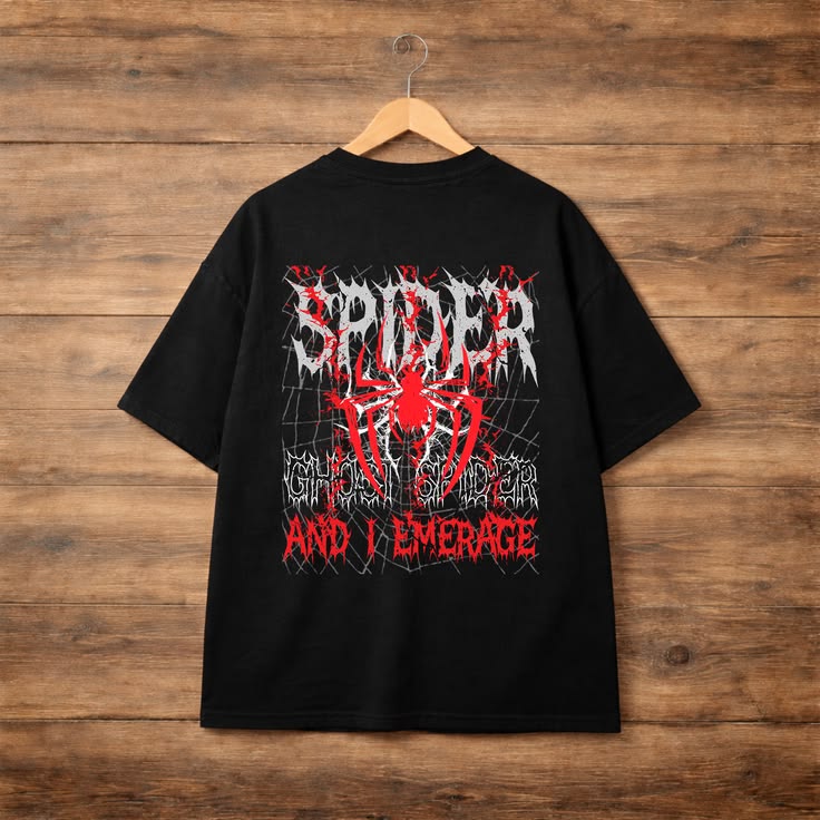 Playera | negro | Hombre araña | spiderman | streetwear tshirt design