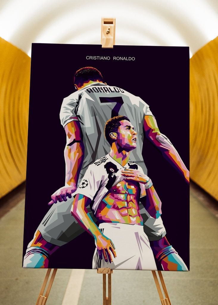 Cuadro Metálico Personalizable | Cristiano Ronaldo | Arte pop