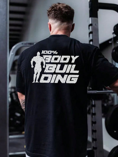 Playera negra | GYM | 100% Body Buil Ding