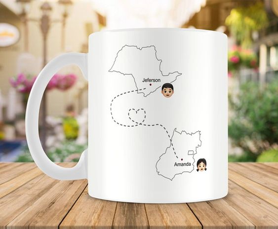 Duo Tazas Personalizada | Mapa