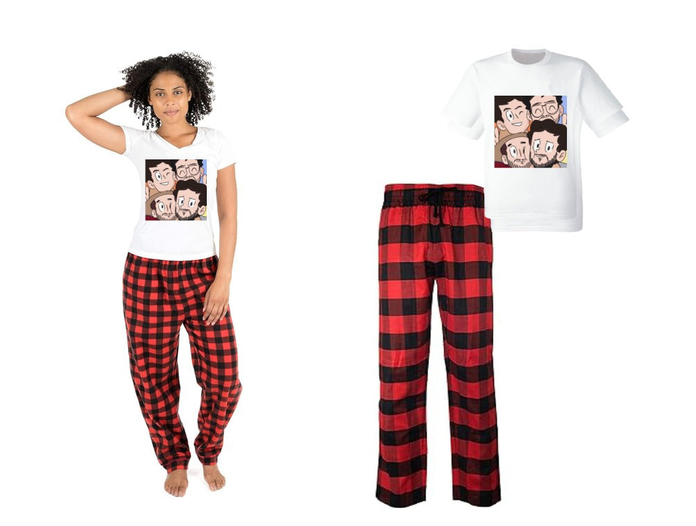 Pijama de Morat | Rojo | cuadros | Manga Corta | Personajes Animados