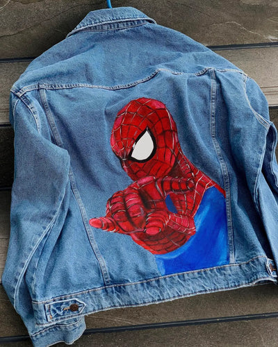 Chaqueta de lona | Celeste | Hombre araña | Spiderman | Telaraña