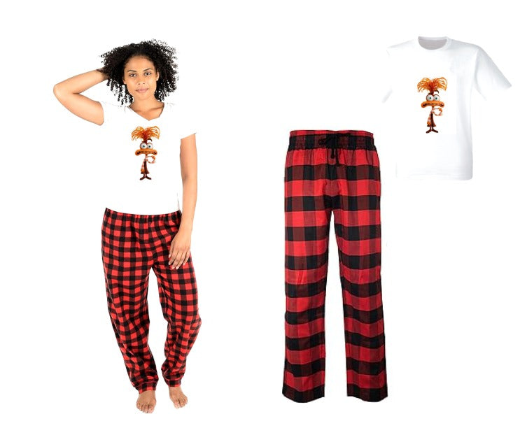 Pijama de intensamente | Rojo | cuadros | Manga Corta| Ansiedad