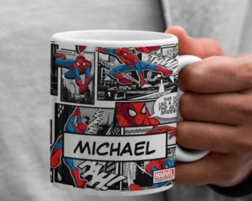 Taza Personalizada| Hombre araña| spiderman | Comic panel