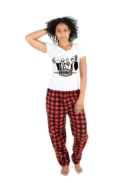 Pijama de Morat | Rojo | Cuadros | Manga Corta | Blanco y Negro