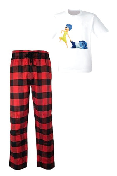 Pijama de intensamente | Rojo | cuadros | ALEGRÍA Y TRISTEZA