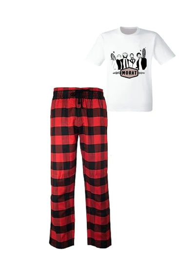Pijama de Morat | Rojo | Cuadros | Manga Corta | Blanco y Negro
