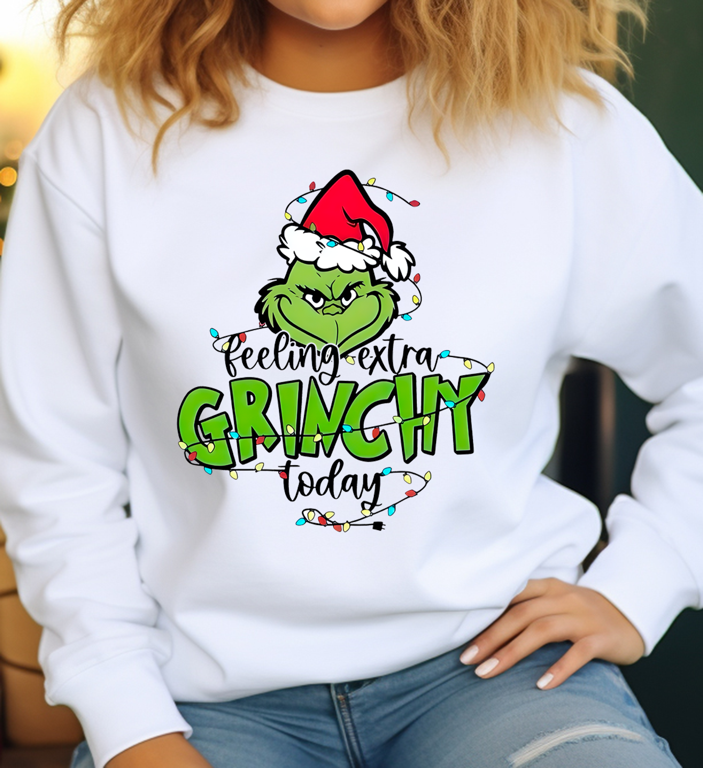 Sueter navideño | blanco | Grinch 2