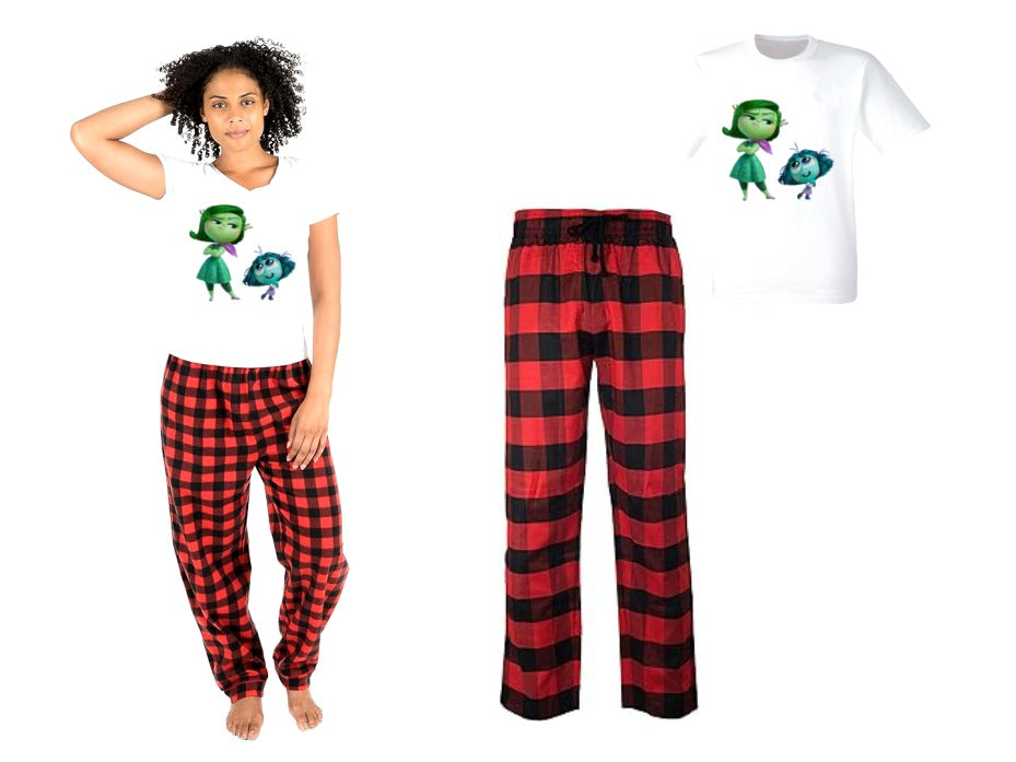 Pijama de intensamente | Rojo | cuadros | Envidia y Desagrado