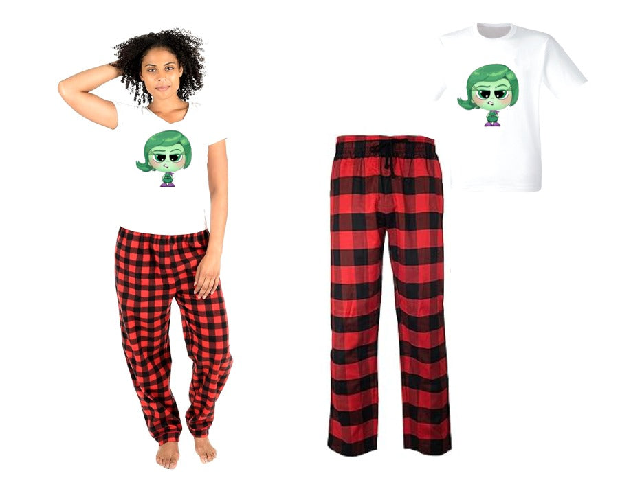Pijama de intensamente | Rojo | cuadros | Manga Corta|Desagrado