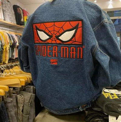 Chaqueta de lona | azul | Hombre araña | Spiderman | ojo llamativods