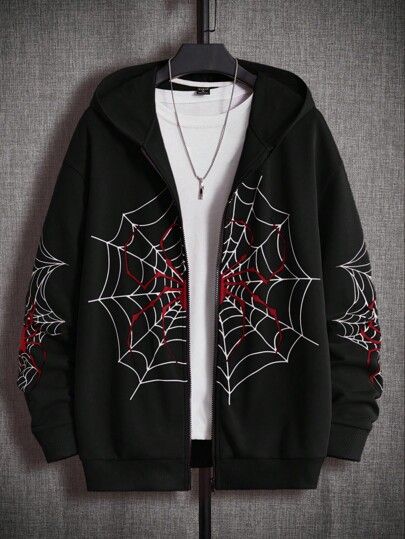 Sudadera | negro | Hombre Araña | Spider man | Telarañas