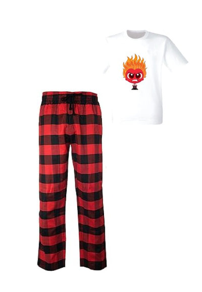 Pijama de intensamente | Rojo | cuadros | Manga Corta|Furia