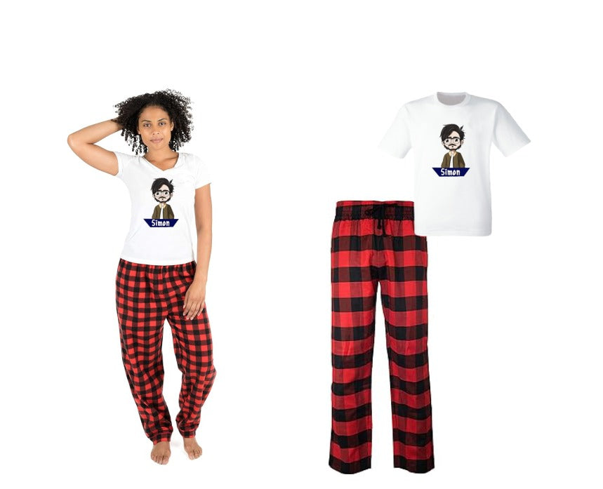 Pijama de Morat | Rojo | cuadros | Manga Corta| Simón