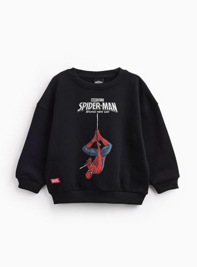 Sudadera | Cuello redondo | Negro | hombre araña| Spider man | Black spider-Man Graphic