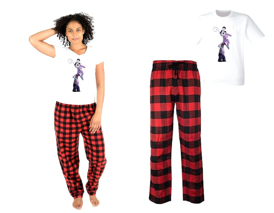 Pijama de intensamente | Rojo | cuadros | Temor