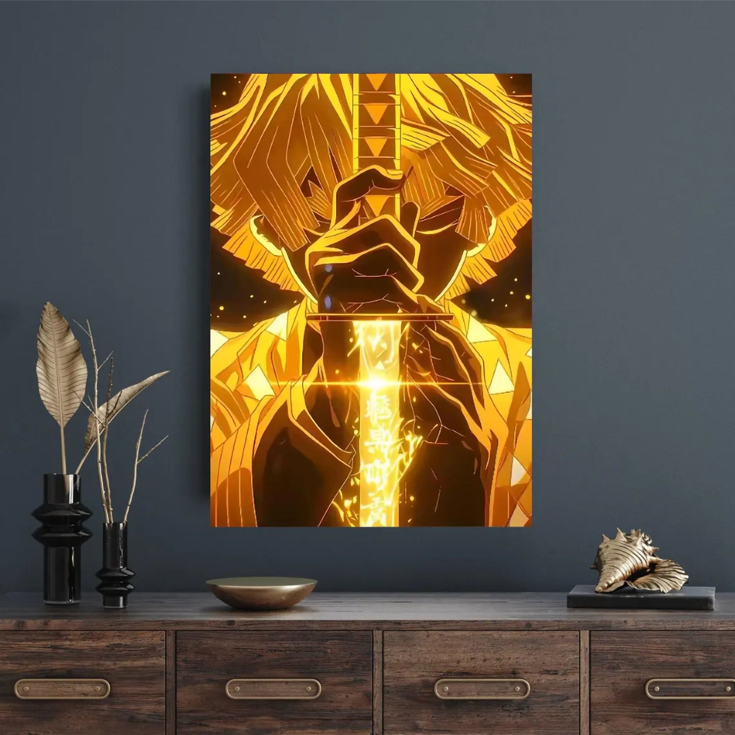 Cuadro Metálico Personalizable | Zenitsu Agatsuma | Demon Slayer