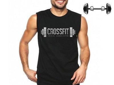 Camiseta negra | GYM |Crossfit iron addicts
