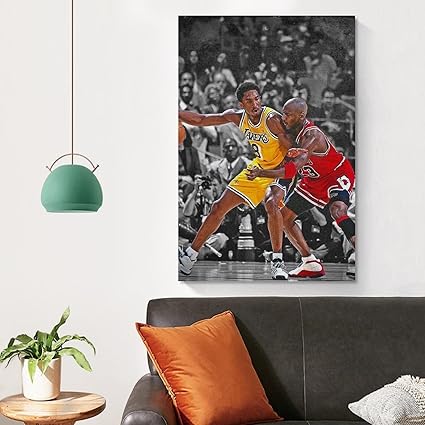 Cuadro Metálico Personalizable | Kobe Bryant y Michael Jordan | Posterizado