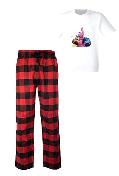 Pijama de intensamente | Rojo | cuadros | PERSONAJES