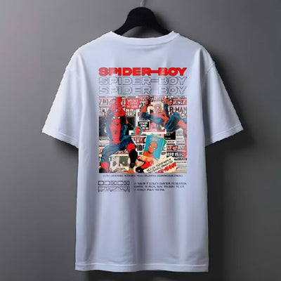 Playera | blanca | Hombre araña | spider man | Spioder - Boy