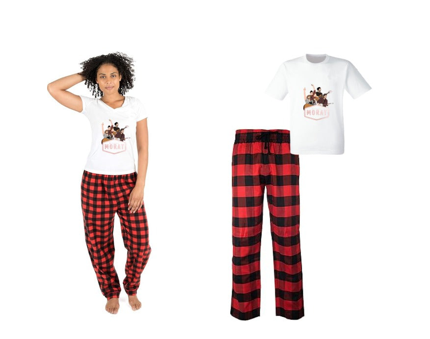 Pijama de Morat | Rojo | cuadros | Manga Corta | Banda