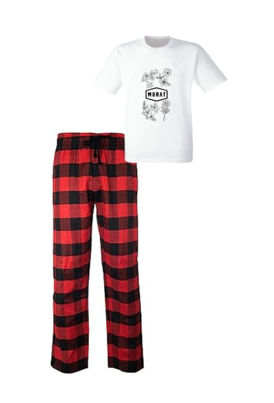 Pijama de Morat | Rojo | cuadros | Manga Corta | Flores