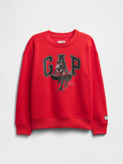 Sudadera | Cuello redondo | Rojo | hombre araña| Spider man | Cap