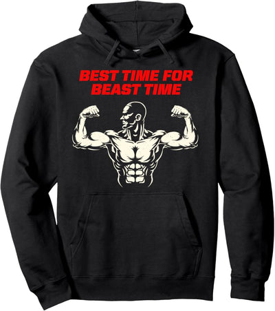 Sudadera negra | GYM | BEST TIME FOR BEAST TIME