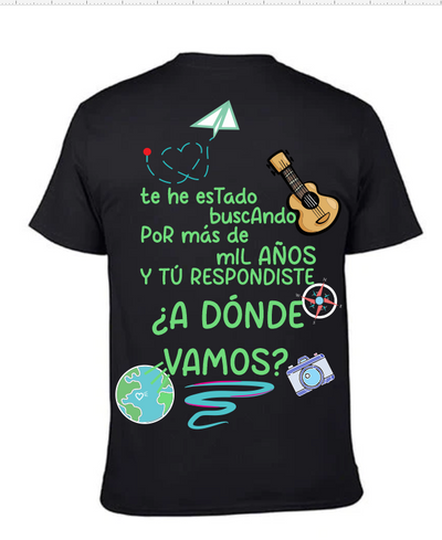 Playera Morat | Fluorescente | Negra | ¿A dónde vamos?