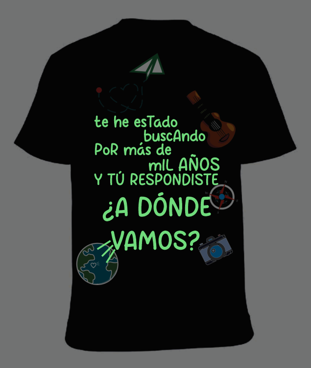 Playera Morat | Fluorescente | Negra | ¿A dónde vamos?