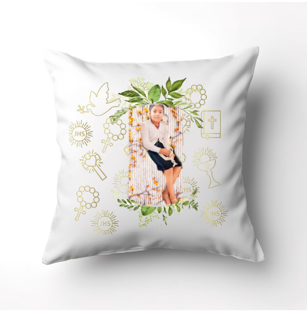 Cojín Personalizado | Bautizo | Fotografia con vectores