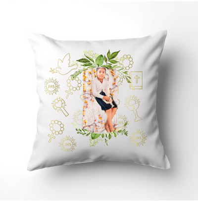 Cojín Personalizado | Bautizo | Fotografia con vectores