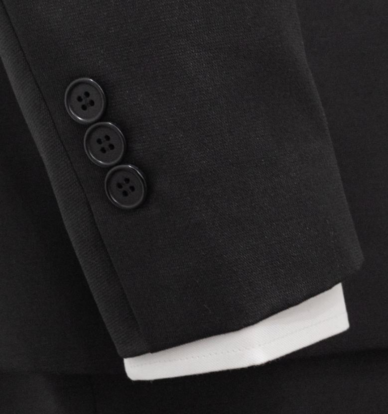 Traje negro | Tela casimir mate