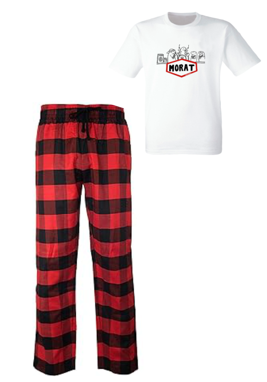 Pijama de Morat | Rojo | cuadros | Manga Corta | Banda