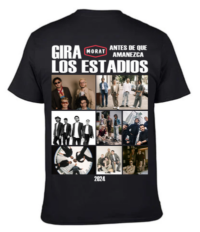 Playera Morat | Negra | Collage Gira los estadios