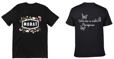 Playera Negra Morat | Negra | Mariposas