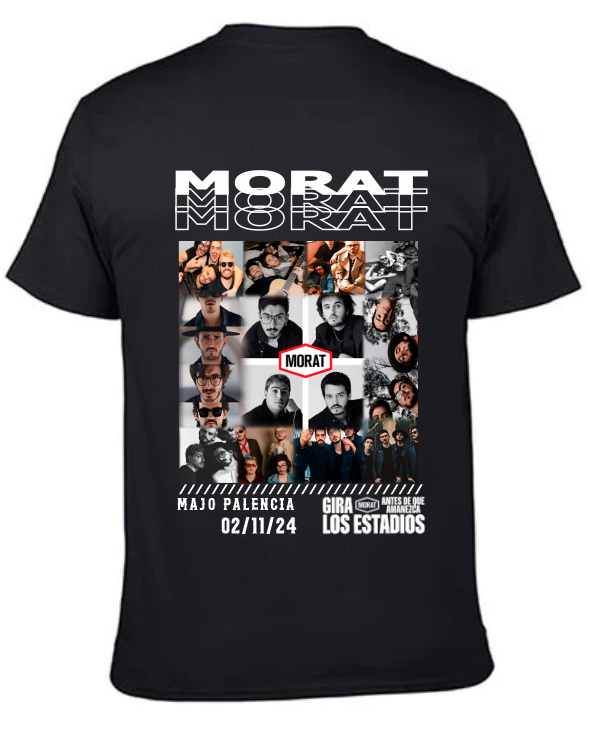 Playera negra | Morat | Collage Majo Palencia