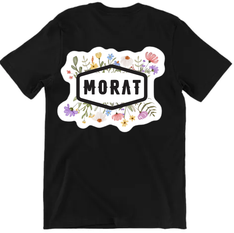 Playera Morat | Negro | Flores y collage