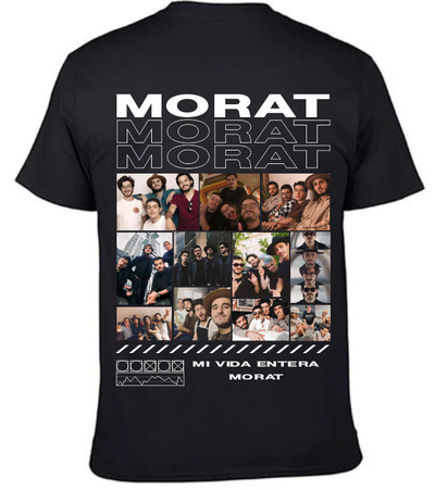 Playera Morat | Negro | Flores y collage